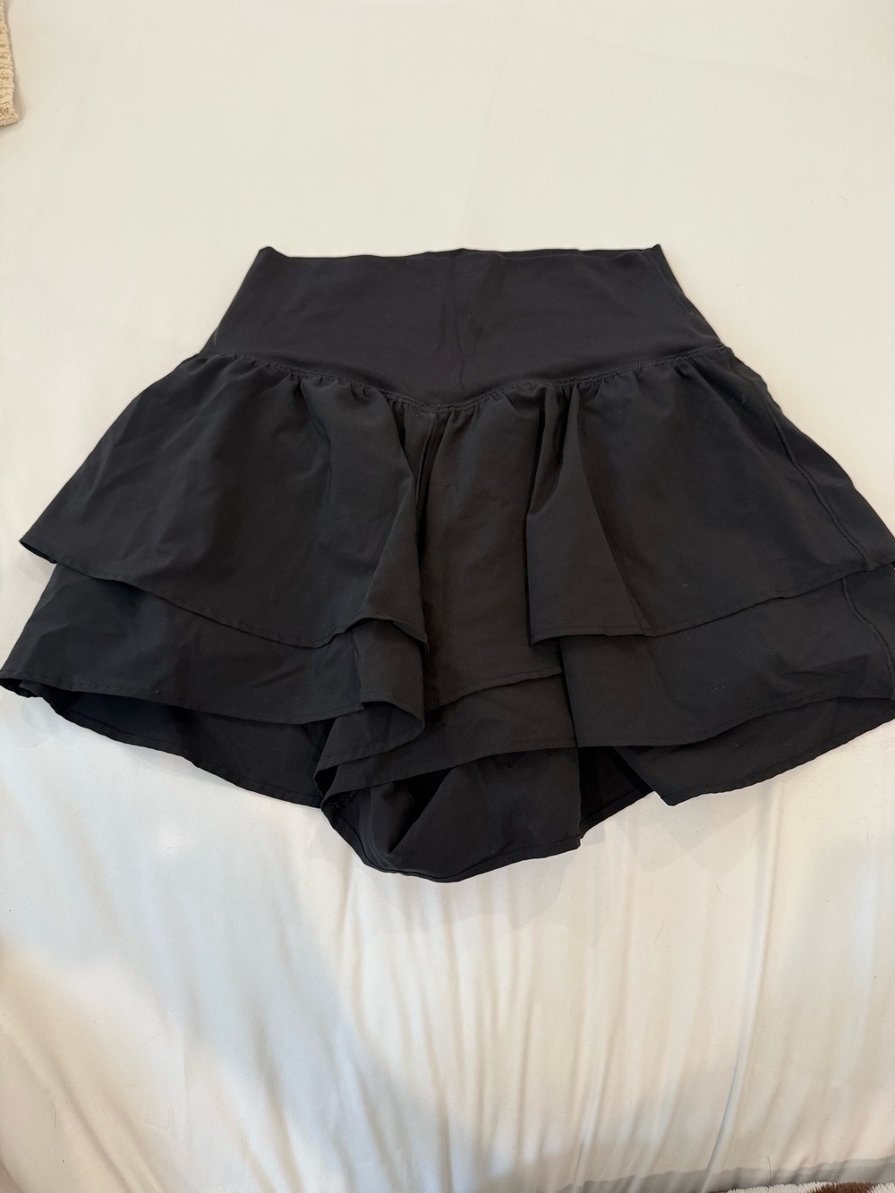 Offline Aerie Black Layered Ruffle Skort